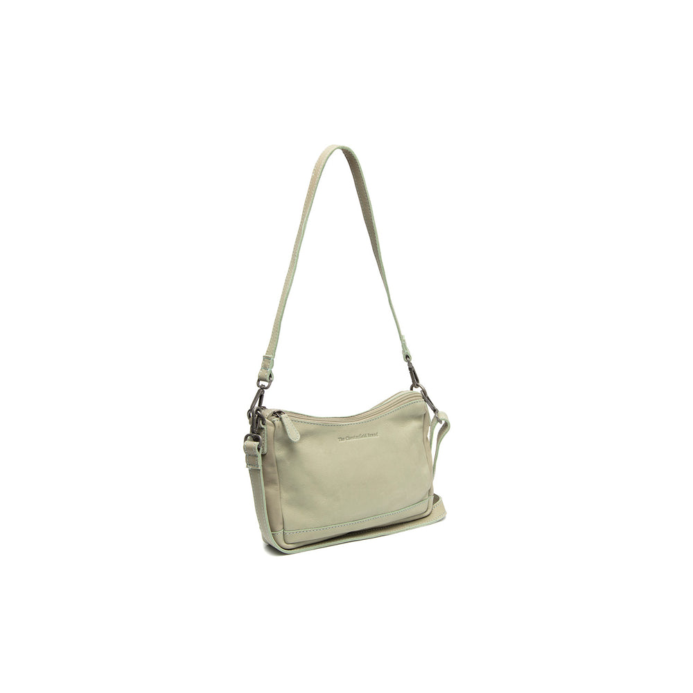 Leather Shoulder Bag Ocean Green Irving