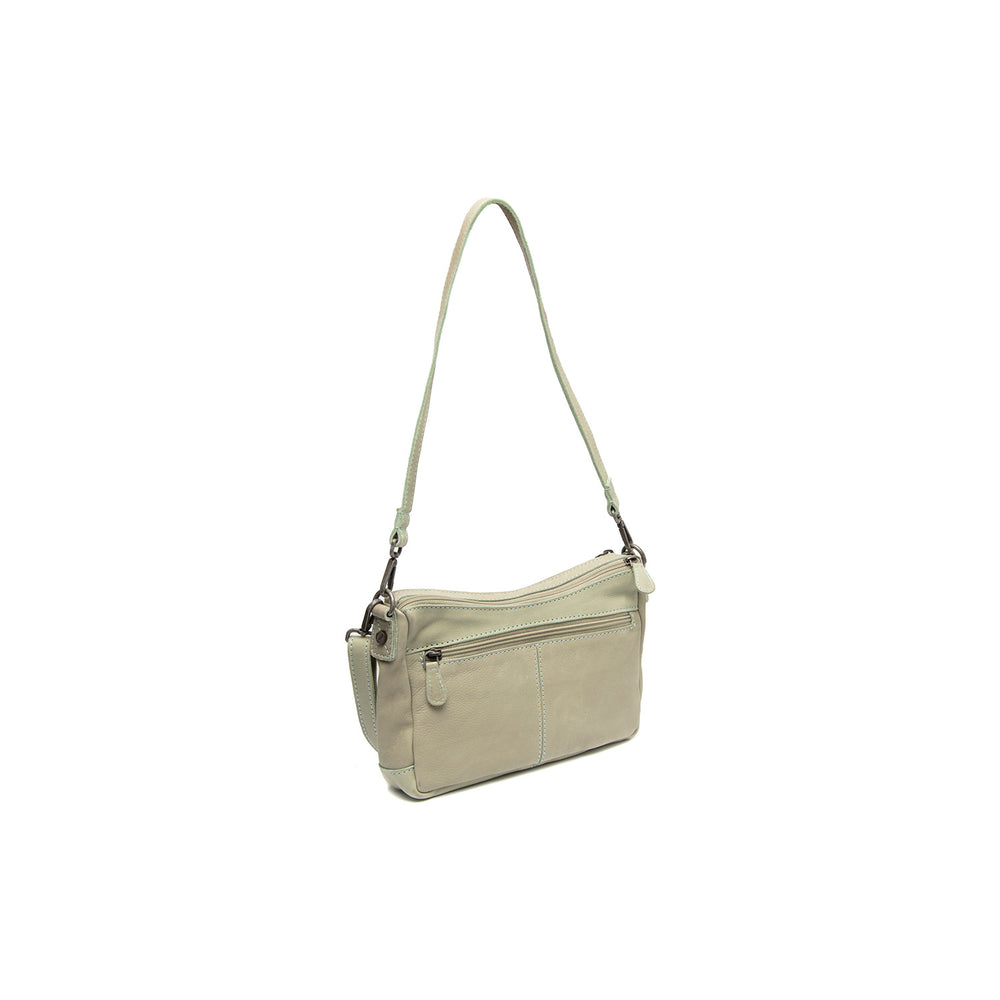 Leather Shoulder Bag Ocean Green Irving