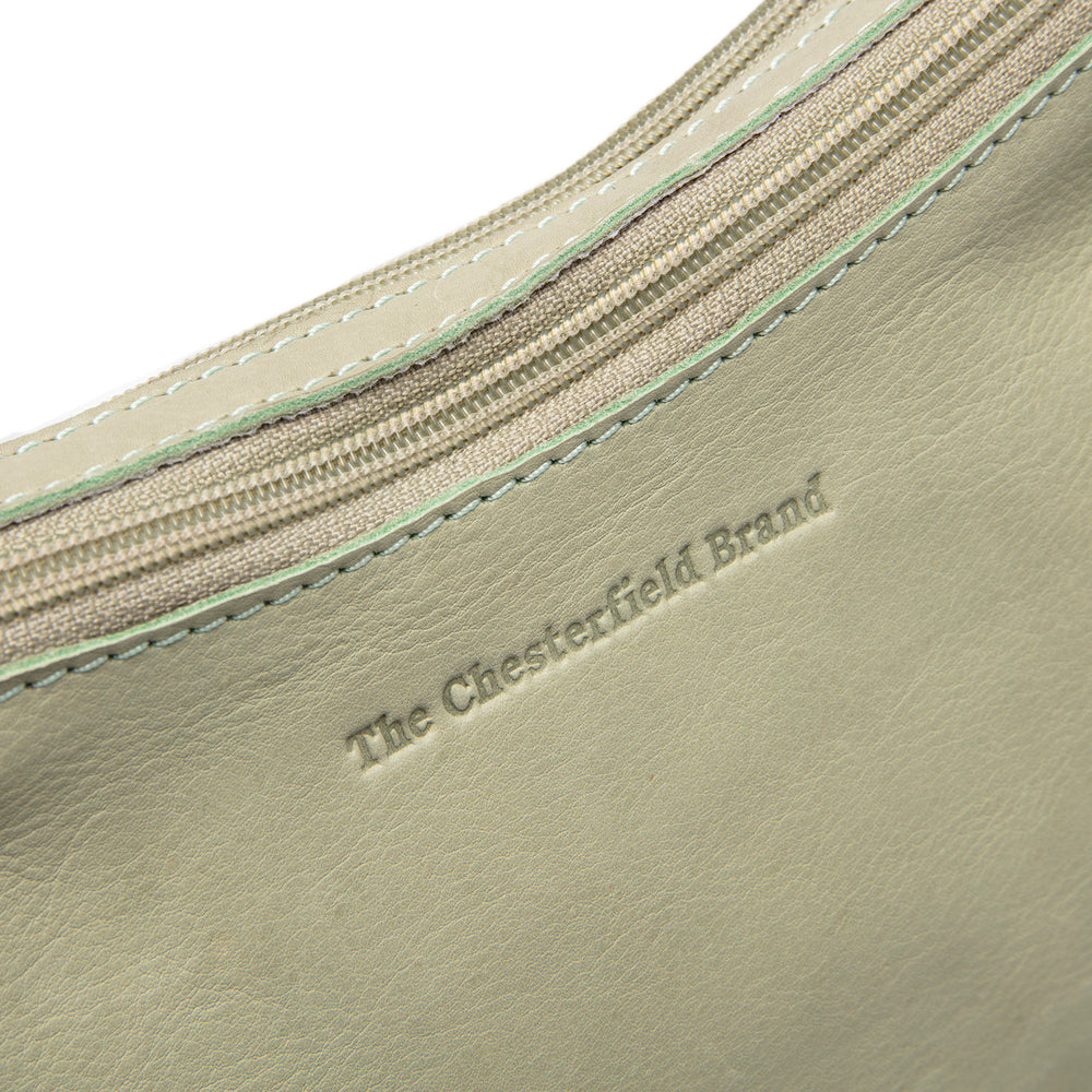 Leather Shoulder Bag Ocean Green Irving