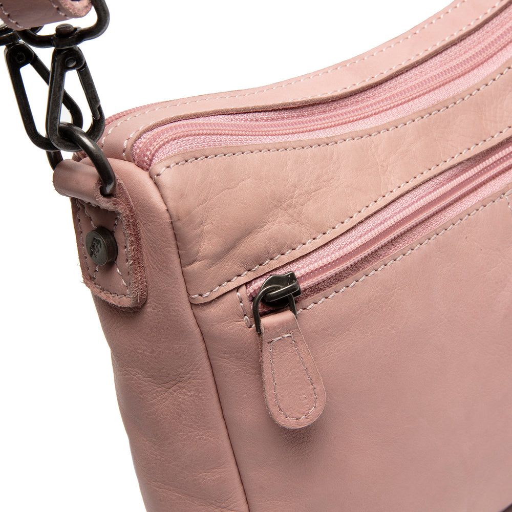 Leather Shoulder Bag Vintage Rose Irving