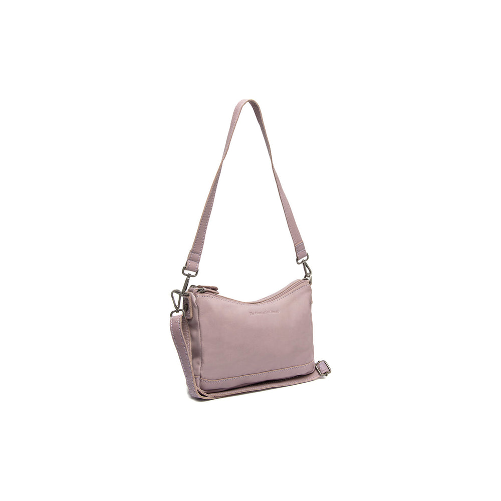 Leather Shoulder Bag Lavender Lilac Irving