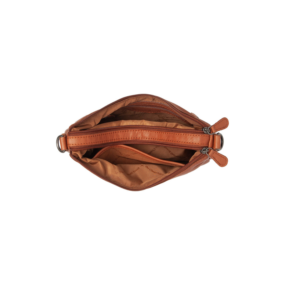 Leather Shoulder Bag Cognac Irving