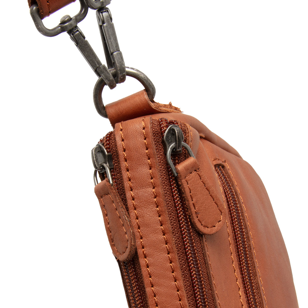 Leather Shoulder Bag Cognac Irving