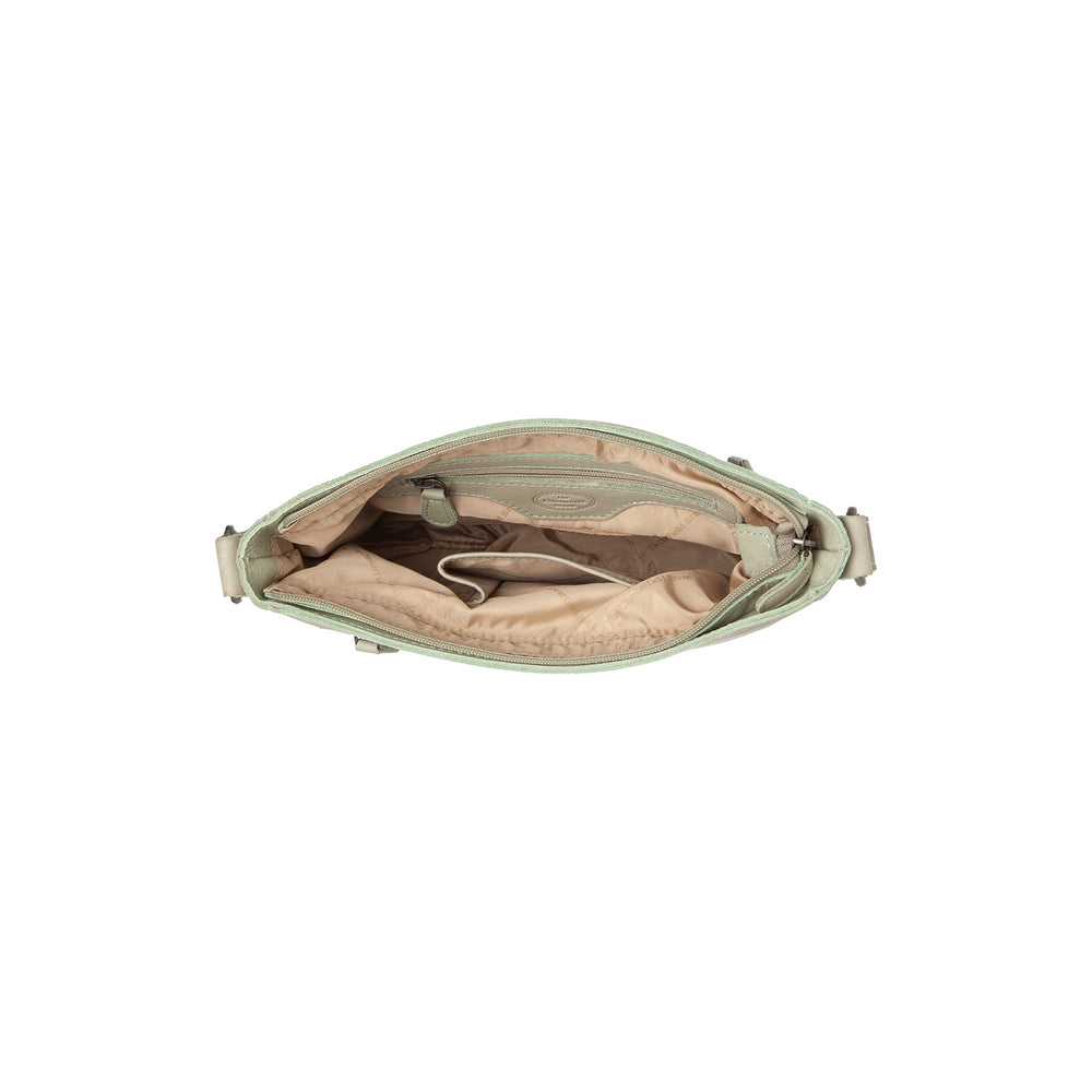 Leather Crossbody Bag Ocean Green Aston