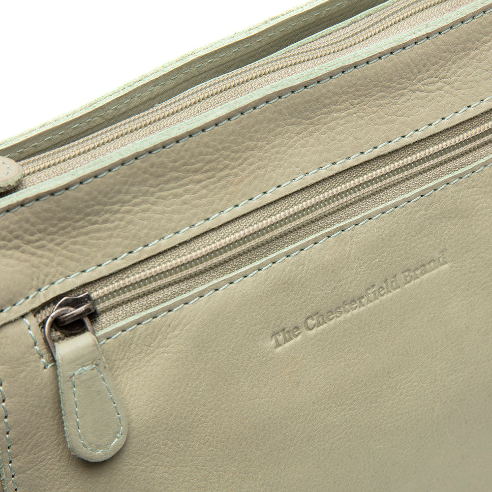 Leather Crossbody Bag Ocean Green Aston