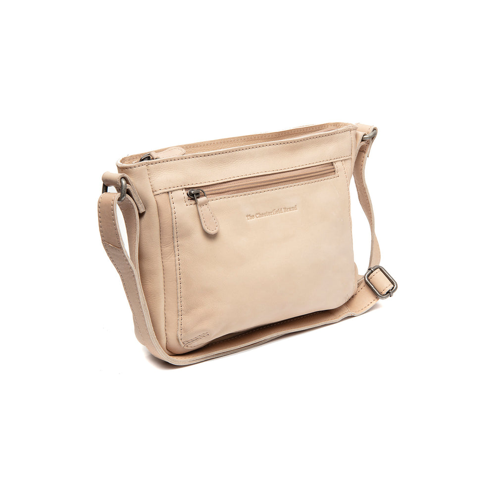 Leather Crossbody Bag Beige Aston