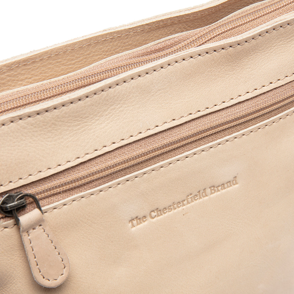 Leather Crossbody Bag Beige Aston