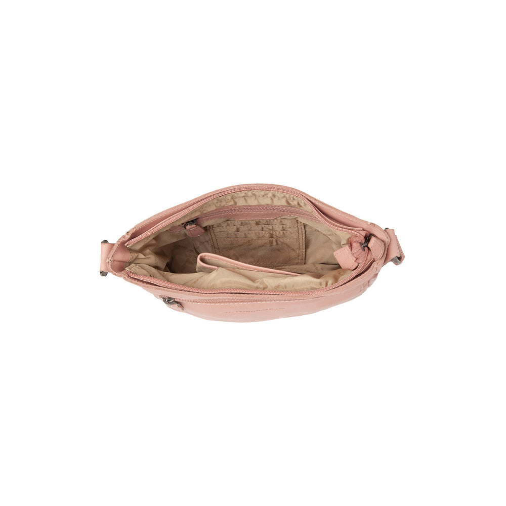 Leather Crossbody Bag Vintage Rose Aston