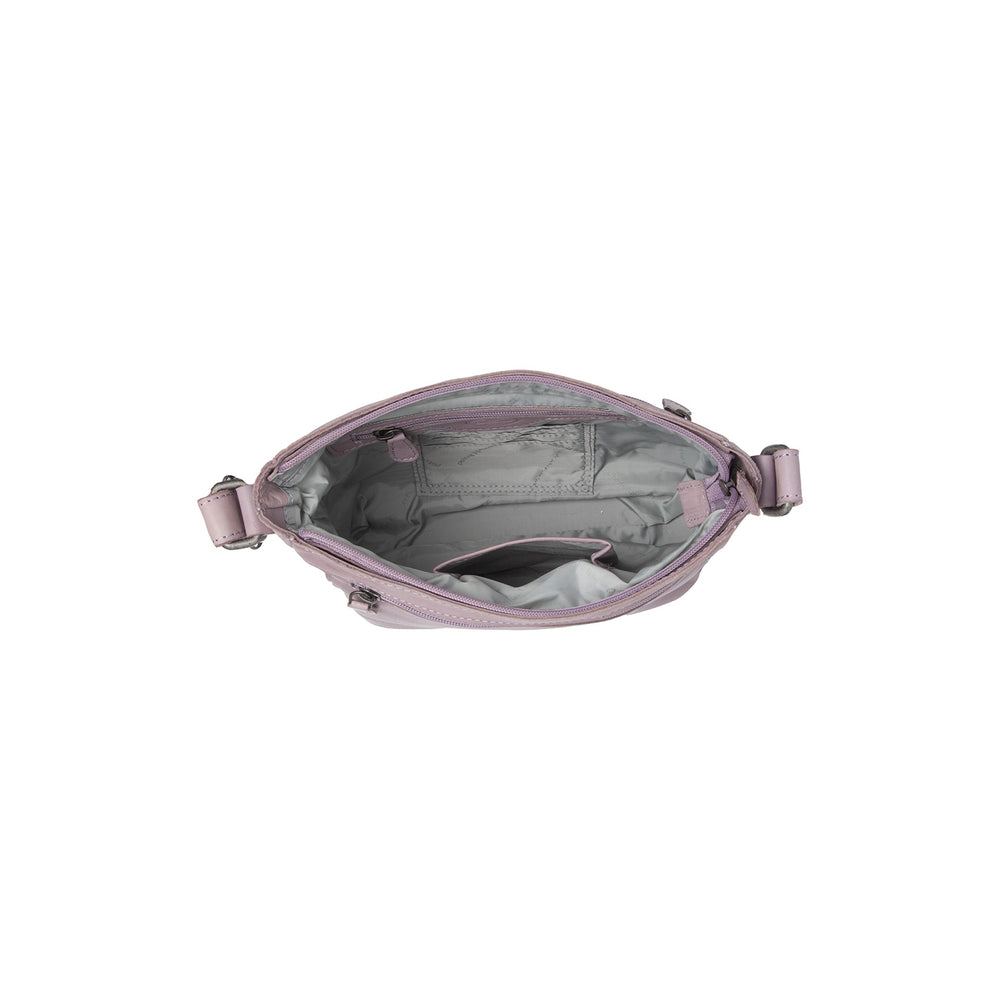 Leather Crossbody Bag Lavender Lilac Aston