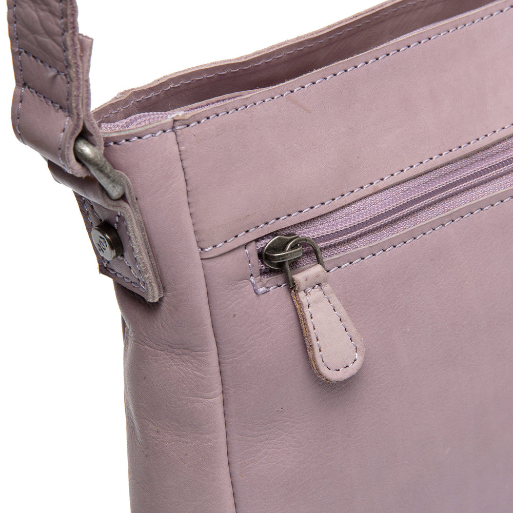 Leather Crossbody Bag Lavender Lilac Aston