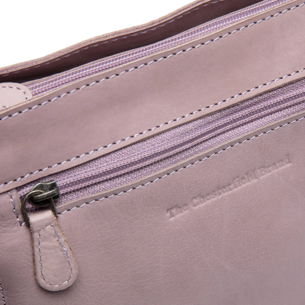 Leather Crossbody Bag Lavender Lilac Aston