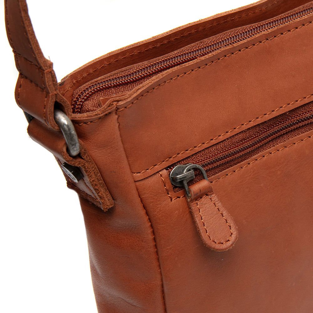Leather Crossbody Bag Cognac Aston