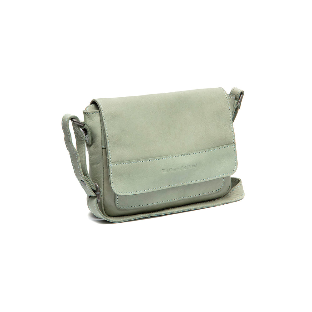 Leather Crossbody Bag Ocean Green Ann
