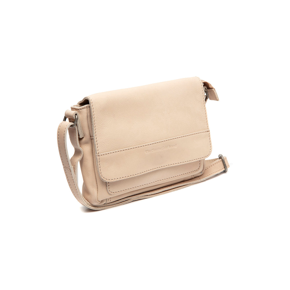 Leather Crossbody Bag Beige Ann