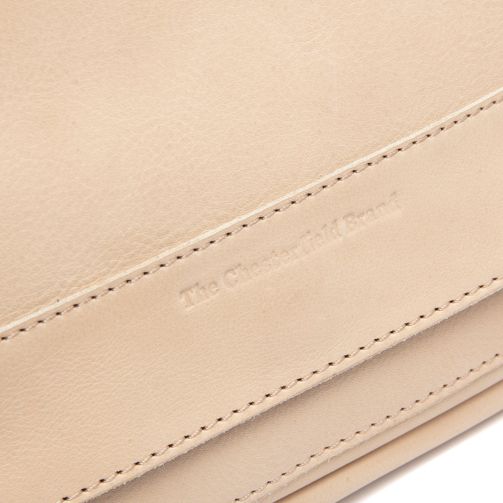 Leather Crossbody Bag Beige Ann