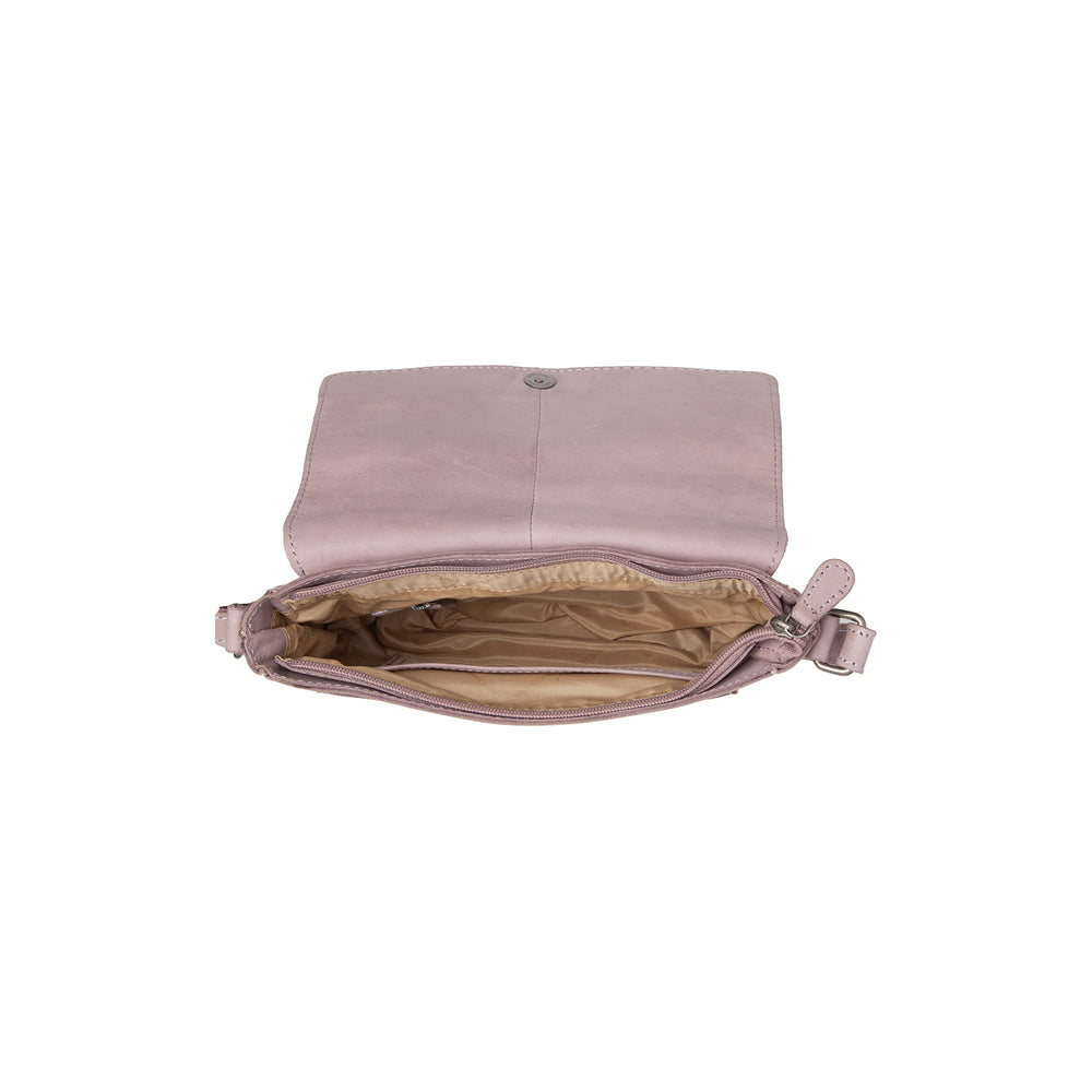 Leather Crossbody Bag Lavender Lilac Ann