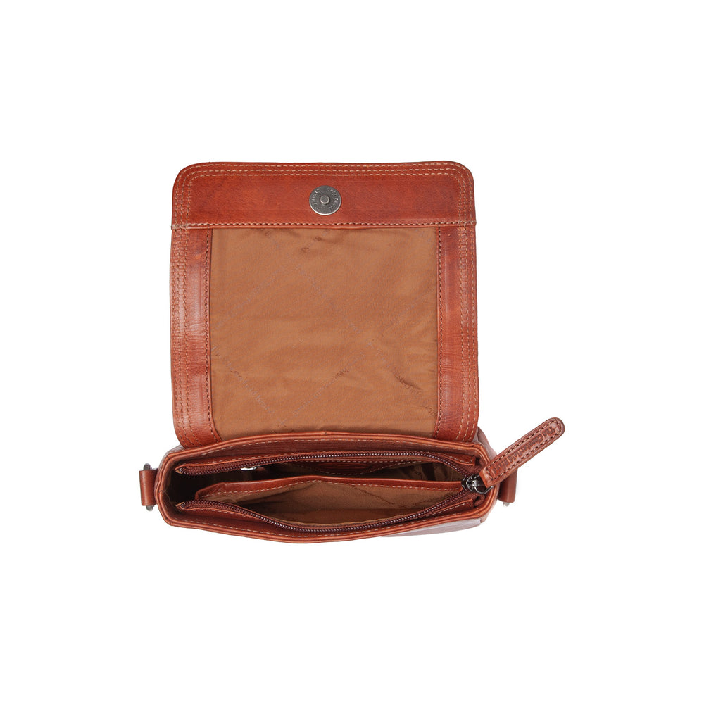 Leather Shoulder Bag Cognac Marcella