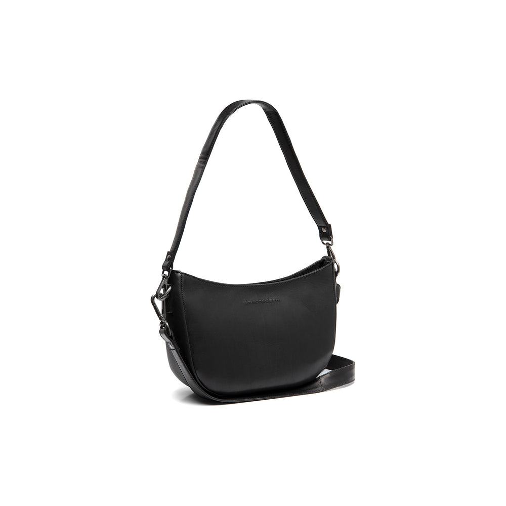 Leather Shoulder Bag Black Valentano