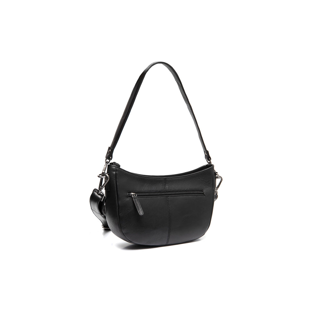 Leather Shoulder Bag Black Valentano