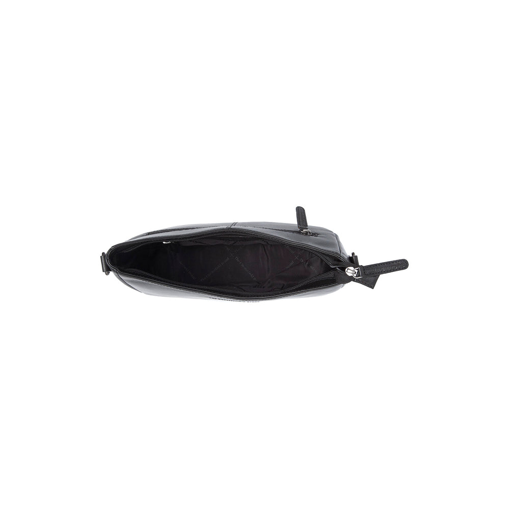 Leather Shoulder Bag Black Valentano