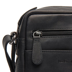 Leather Shoulder Bag Black Laveno