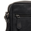 Sac Bandoulière en Cuir Noir Laveno