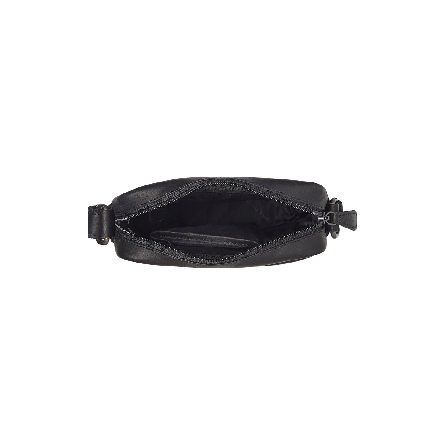 Sac Bandoulière en Cuir Noir Laveno