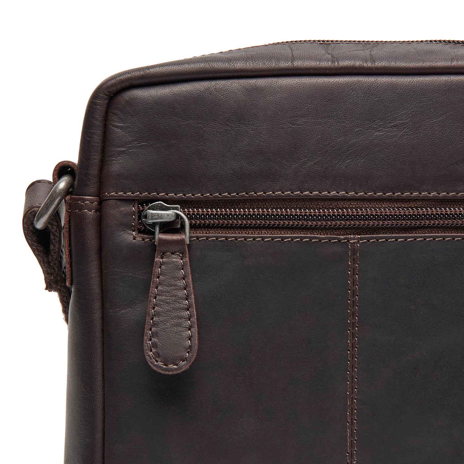 Leather Shoulder Bag Brown Laveno