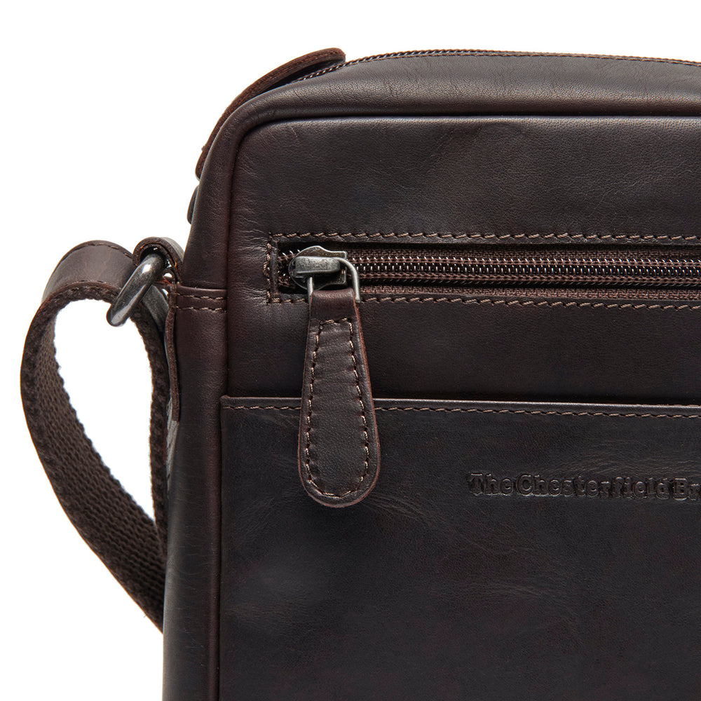 Sac Bandoulière en Cuir Marron Laveno