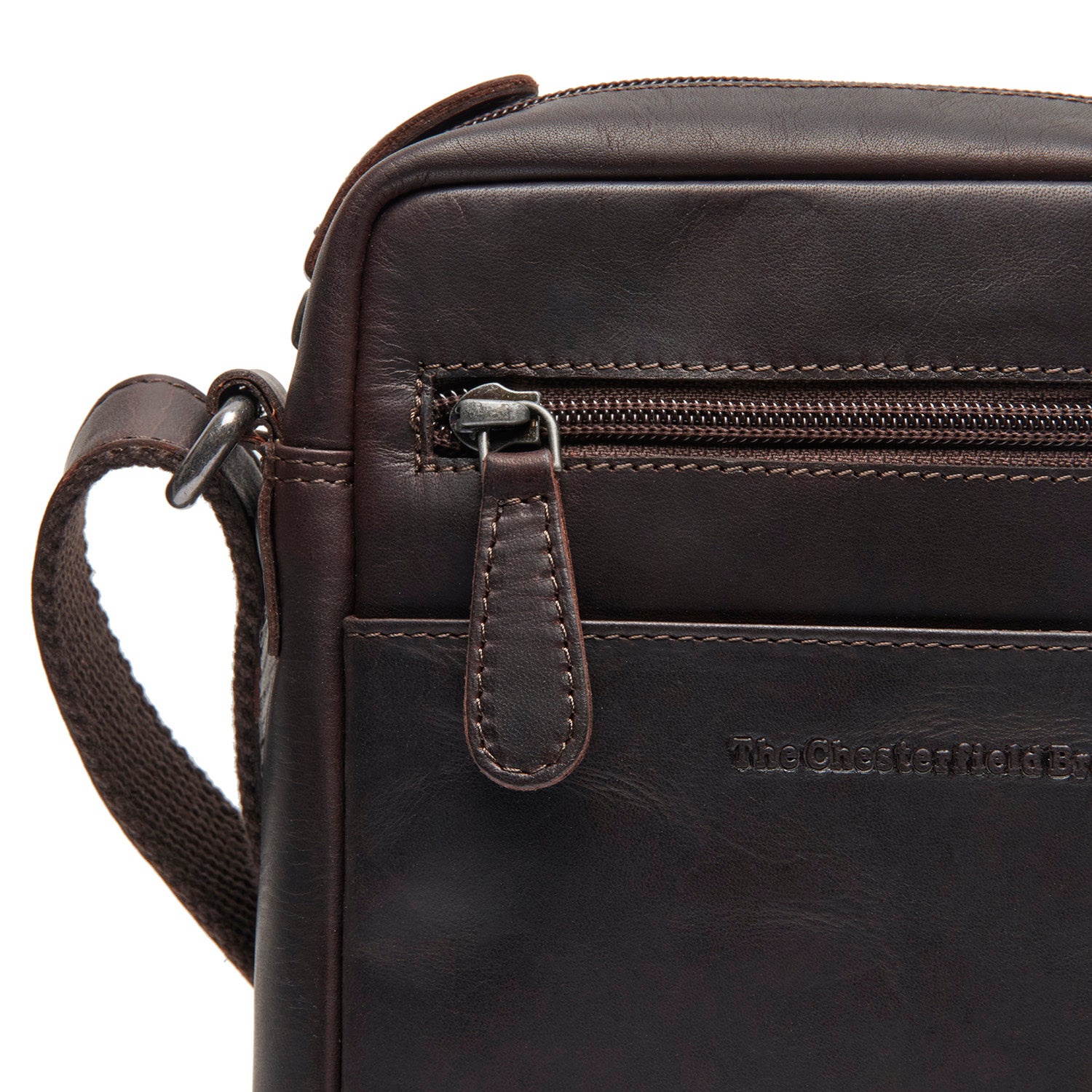Leather Shoulder Bag Brown Laveno