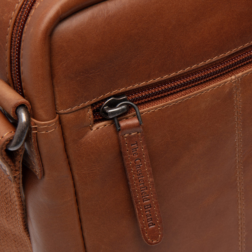 Leder Umhängetasche Cognac Laveno