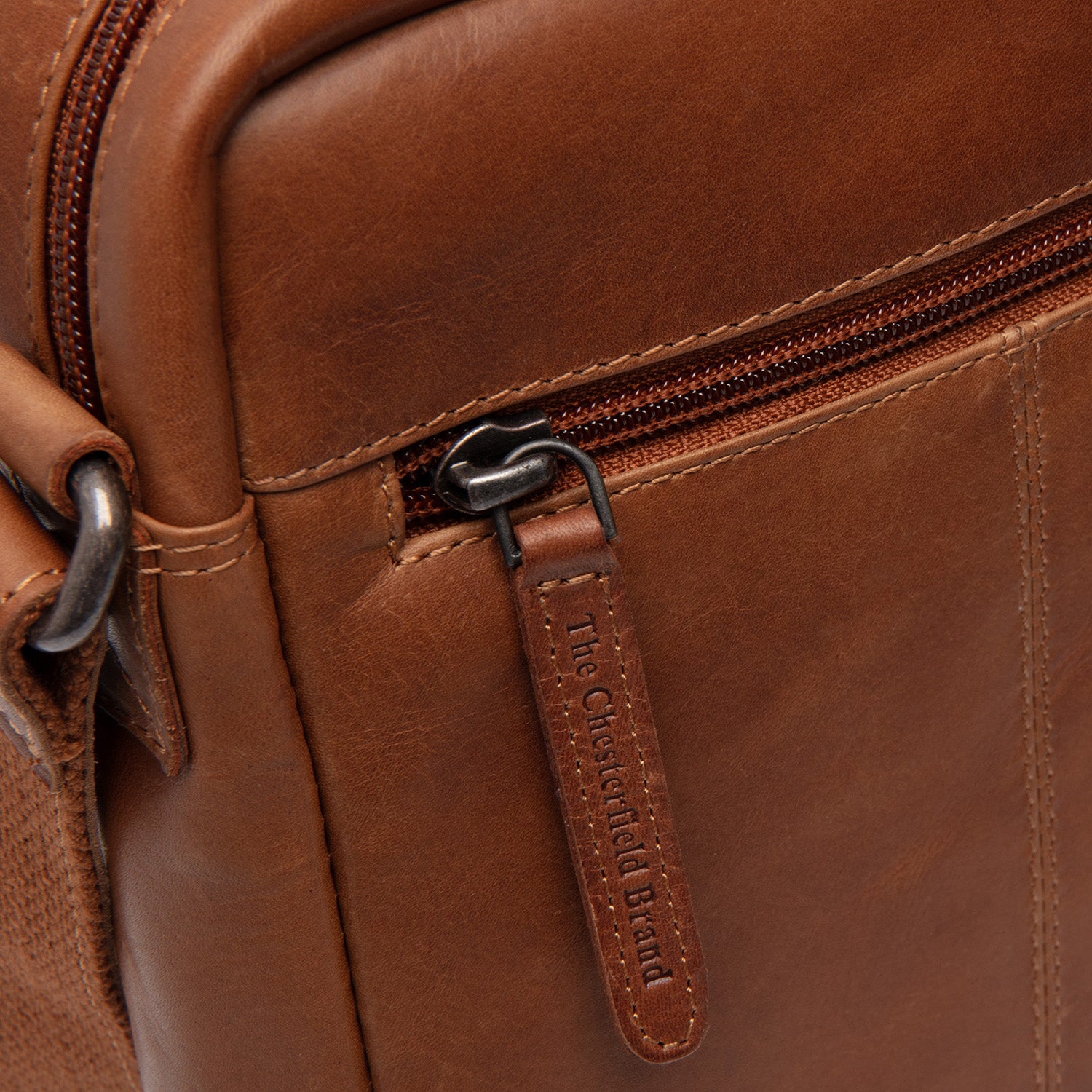 Leather Shoulder Bag Cognac Laveno