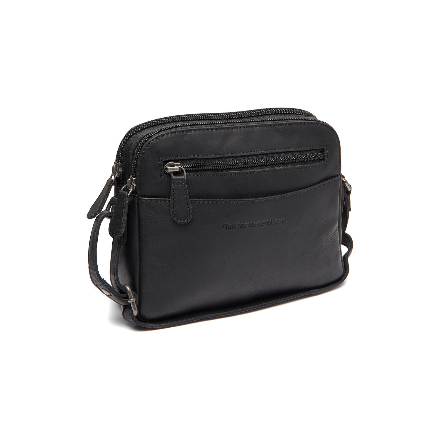 Sac Bandoulière en Cuir Noir Vionne