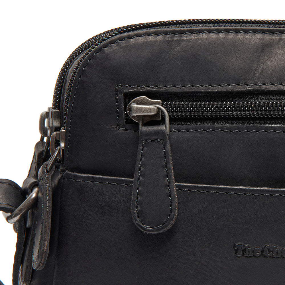 Leder Umhängetasche Schwarz Vionne