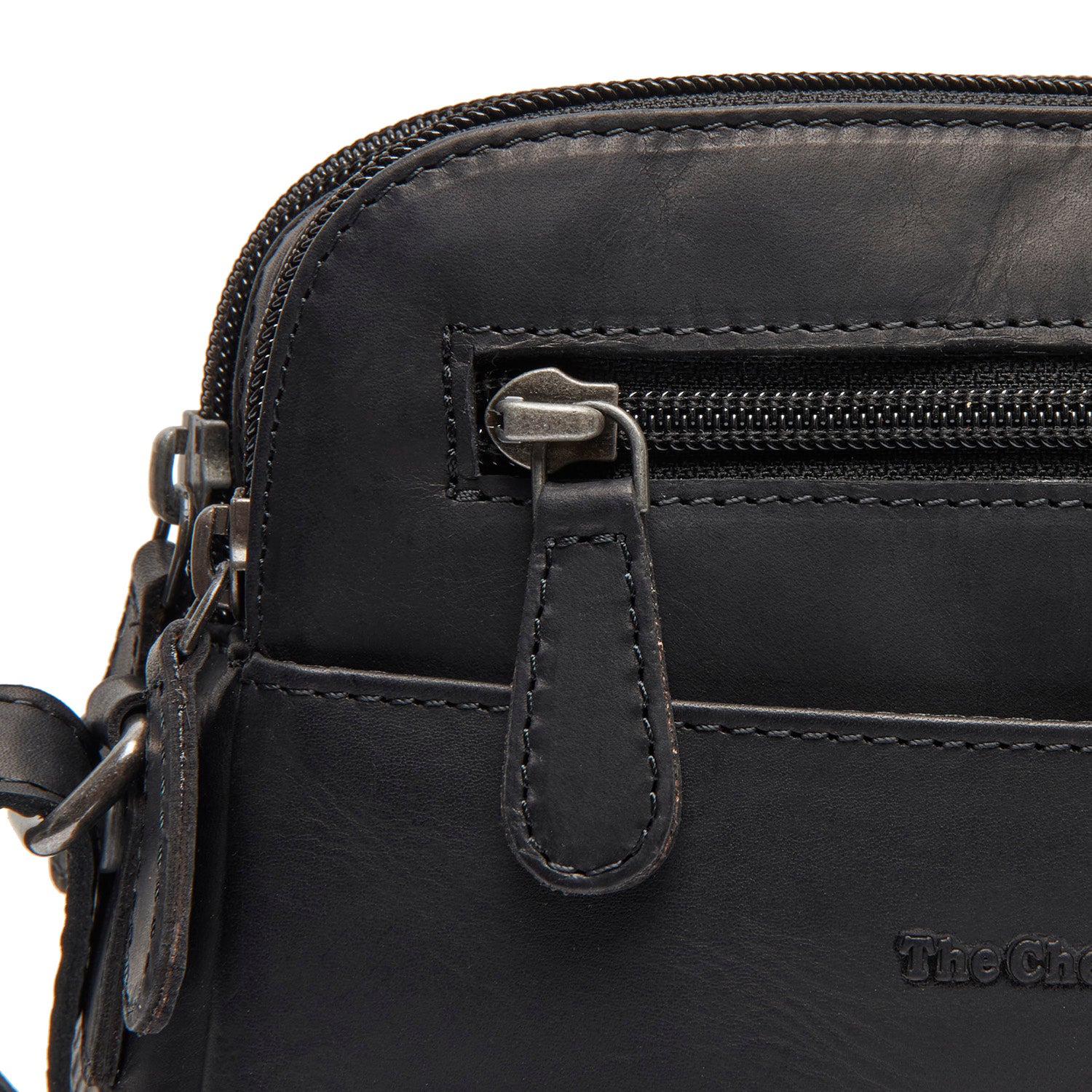 Sac Bandoulière en Cuir Noir Vionne