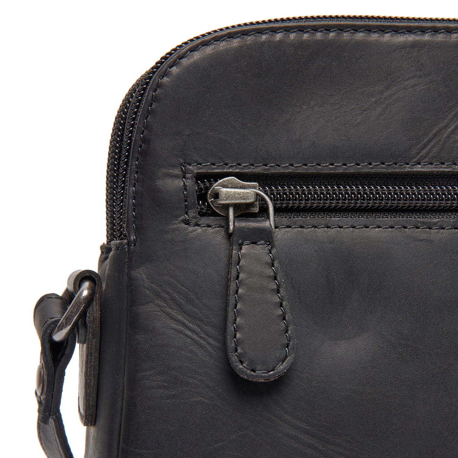 Sac Bandoulière en Cuir Noir Vionne