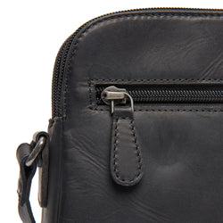 Leather Shoulder Bag Black Vionne