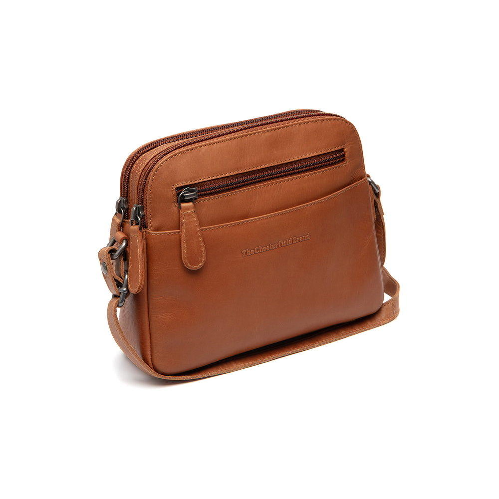 Sac Bandoulière en Cuir Cognac Vionne