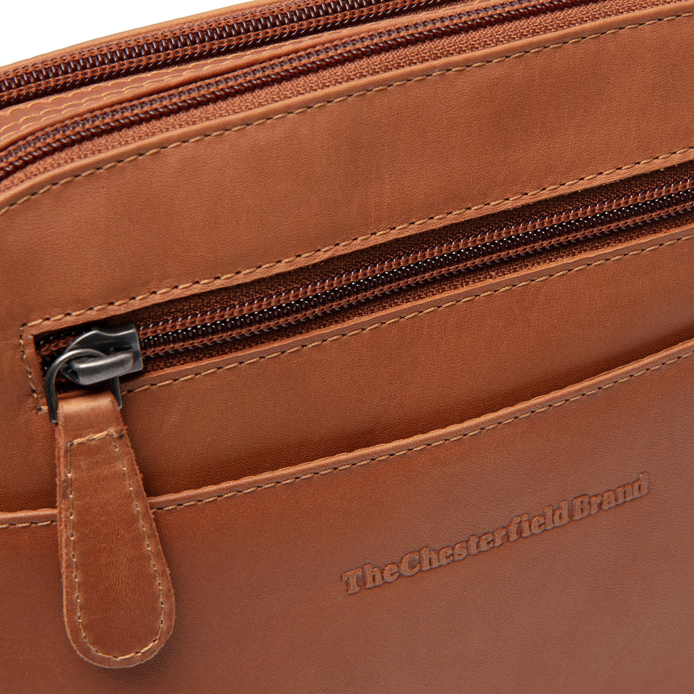 Sac Bandoulière en Cuir Cognac Vionne