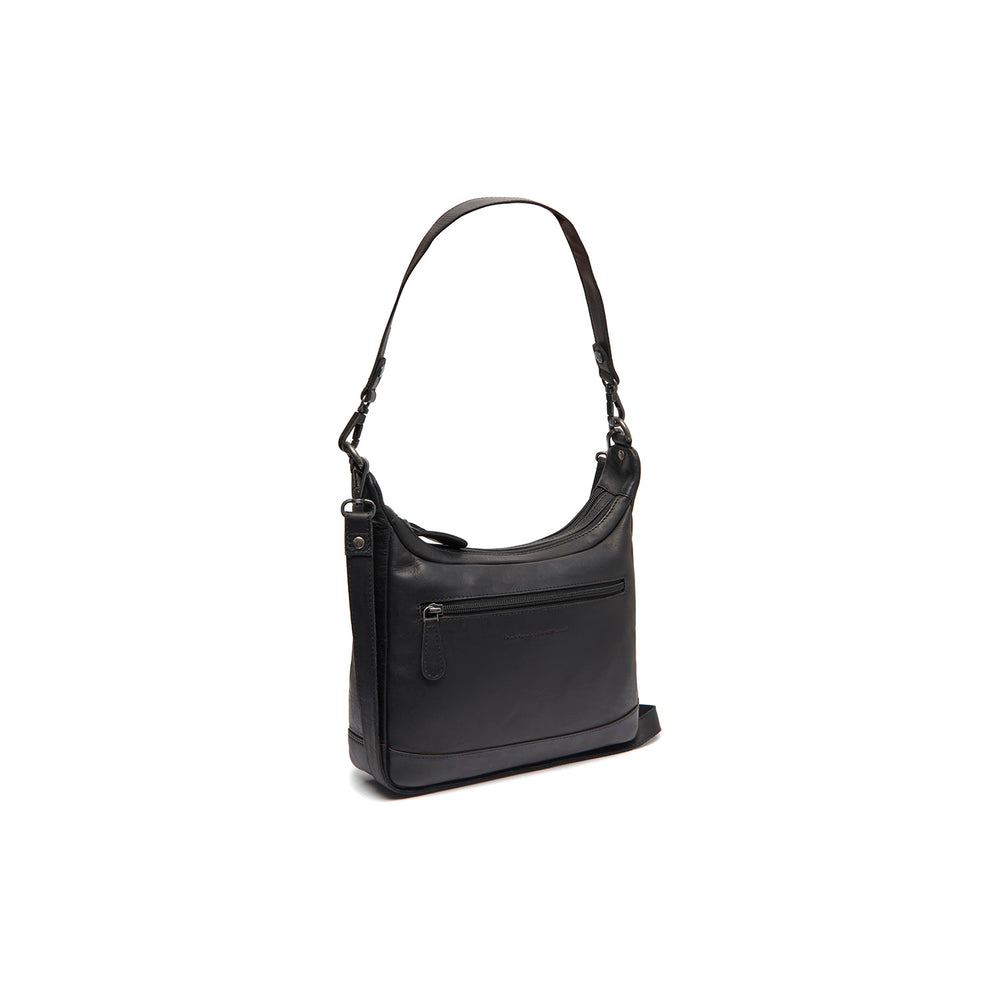 Leder Schultertasche Schwarz Mirave