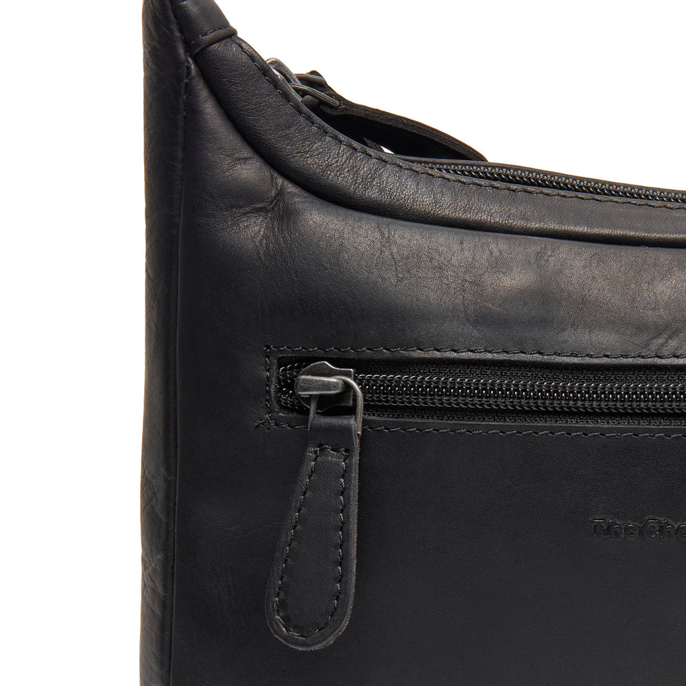 Leder Schultertasche Schwarz Mirave
