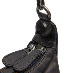 Leather Shoulder Bag Black Mirave