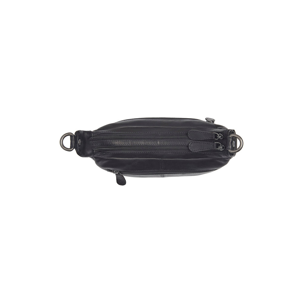 Leder Schultertasche Schwarz Mirave