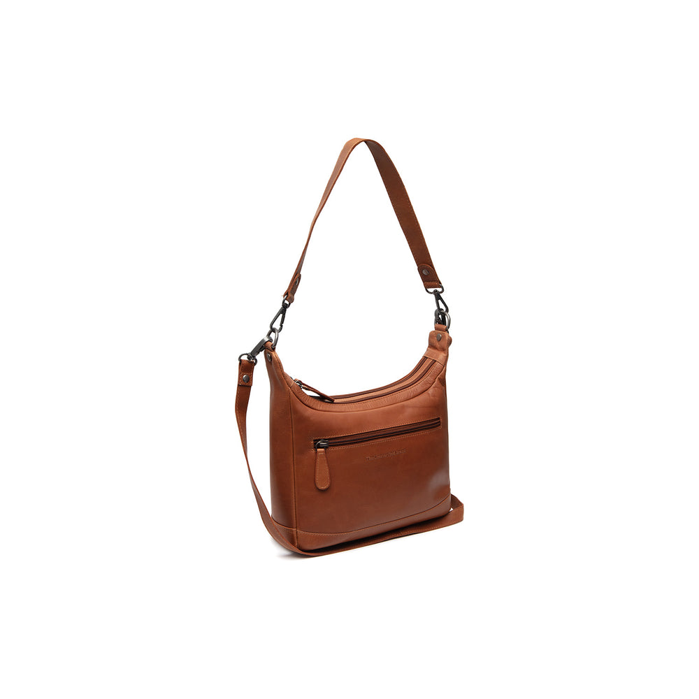 Sac Porté Épaule en Cuir Cognac Mirave