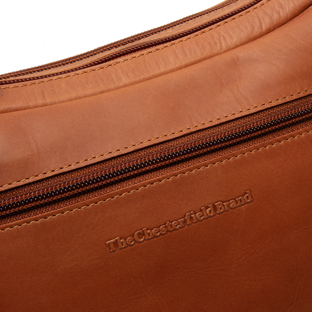 Sac Porté Épaule en Cuir Cognac Mirave