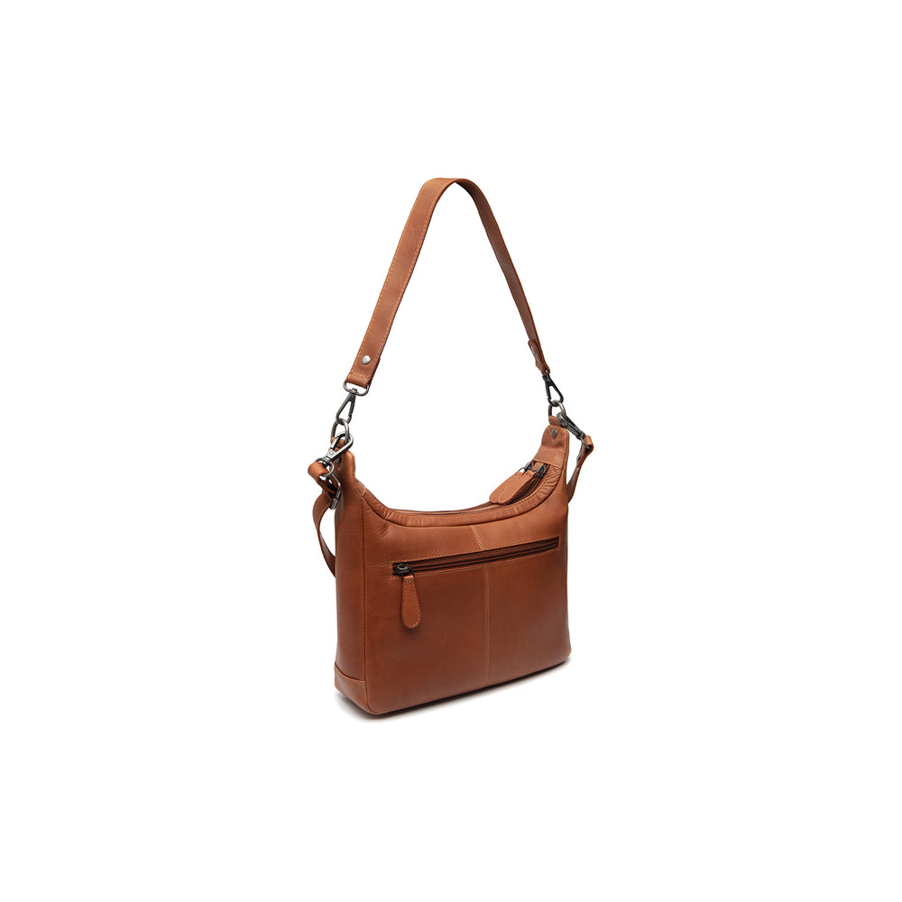 Sac Porté Épaule en Cuir Cognac Mirave