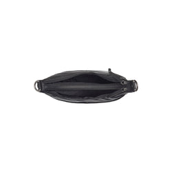 Leather Shoulder Bag Black Olvia