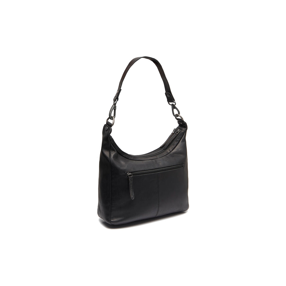 Sac Porté Épaule en Cuir Noir Olvia
