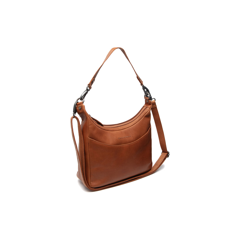 Sac Porté Épaule en Cuir Cognac Olvia