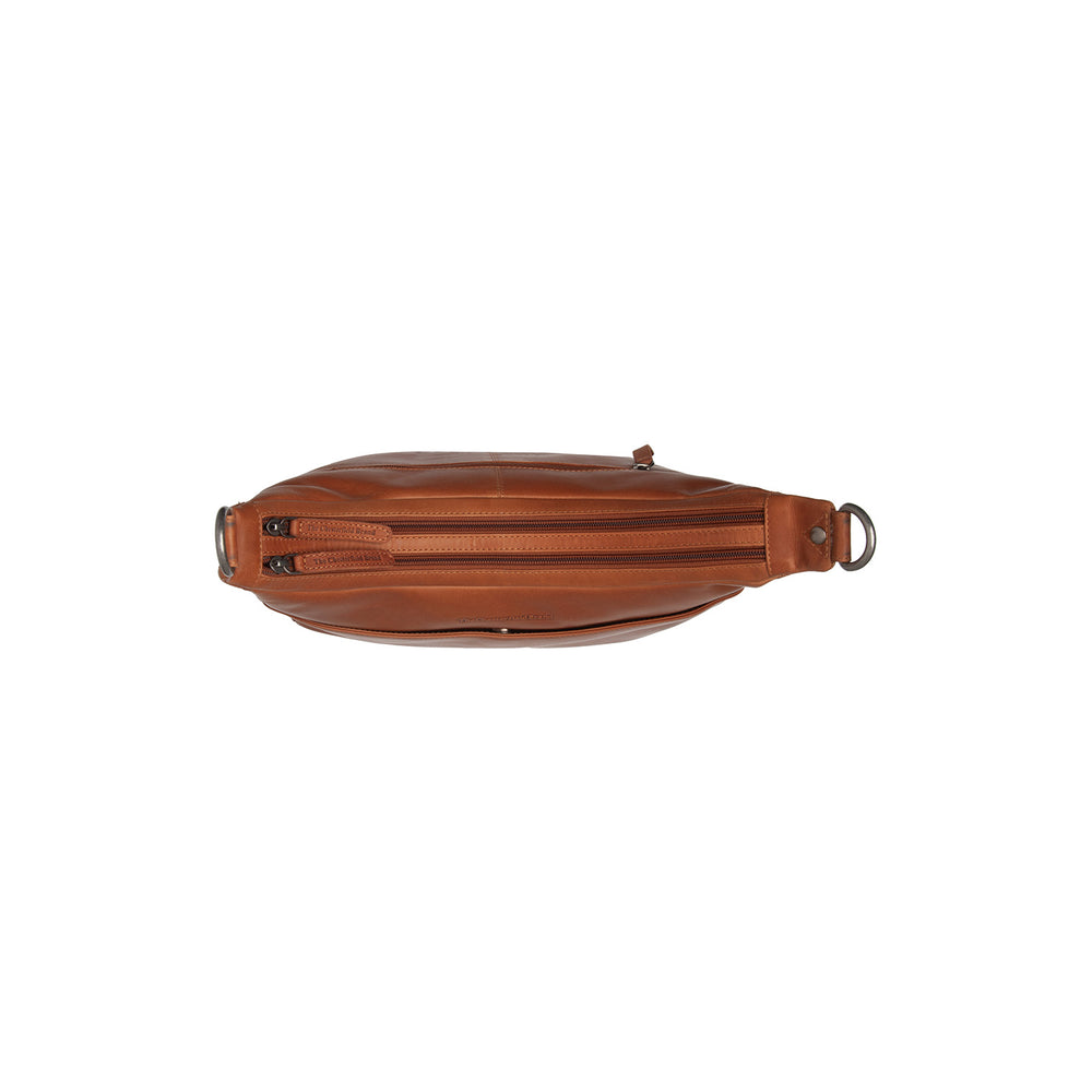 Sac Porté Épaule en Cuir Cognac Olvia